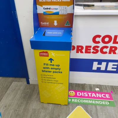 Blister packs at Chemist Warehouse
